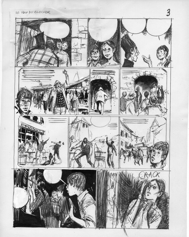 René Follet, Les ZINGARI. Le fou du clocher p3 - Œuvre originale