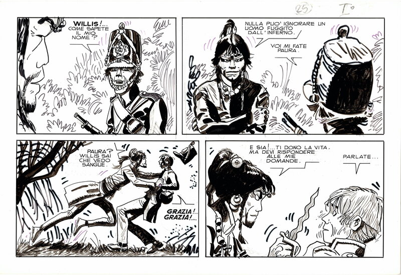 En vente - Hugo Pratt, Mino Milani, Sandokan - Le Tigre de Malaisie - Planche originale