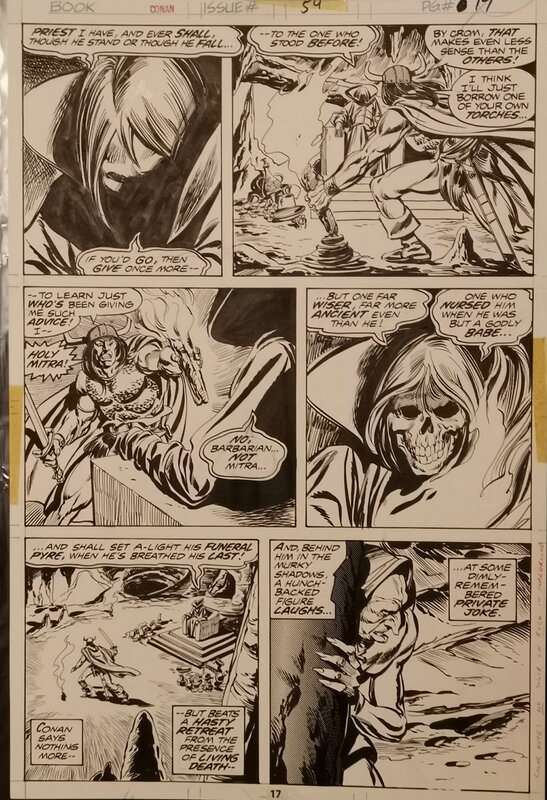 John Buscema, Tom Palmer, Conan the Barbarian #54 page 17 (1975) - Illustration originale