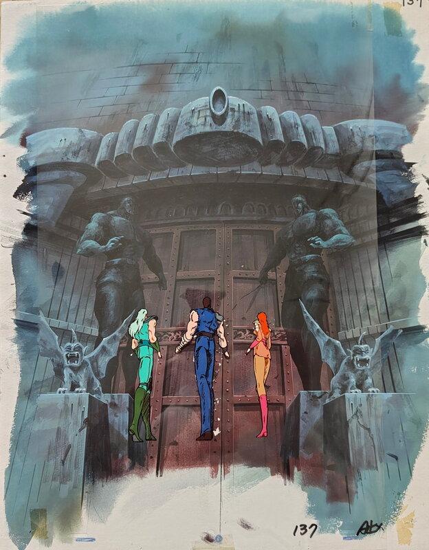 Tetsuo Hara, Yoshiyuki Okamura, Fist of the North Star | Cel + background | Ken le Survivant (北斗の拳, Hokuto no Ken) - Œuvre originale