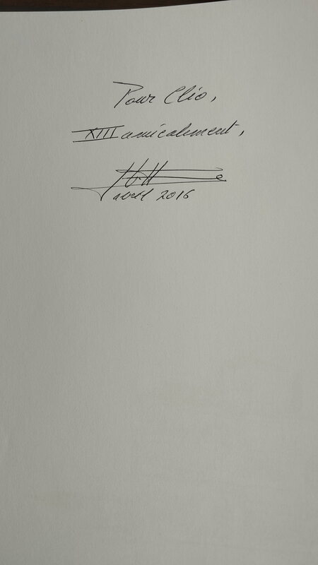 Jean Van Hamme, Dedicace de Van Hamme - Album XIII - Sketch