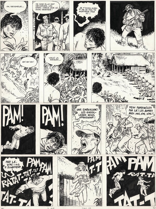 En vente - Milo Manara, Hp et Giuseppe Bergman - Planche originale