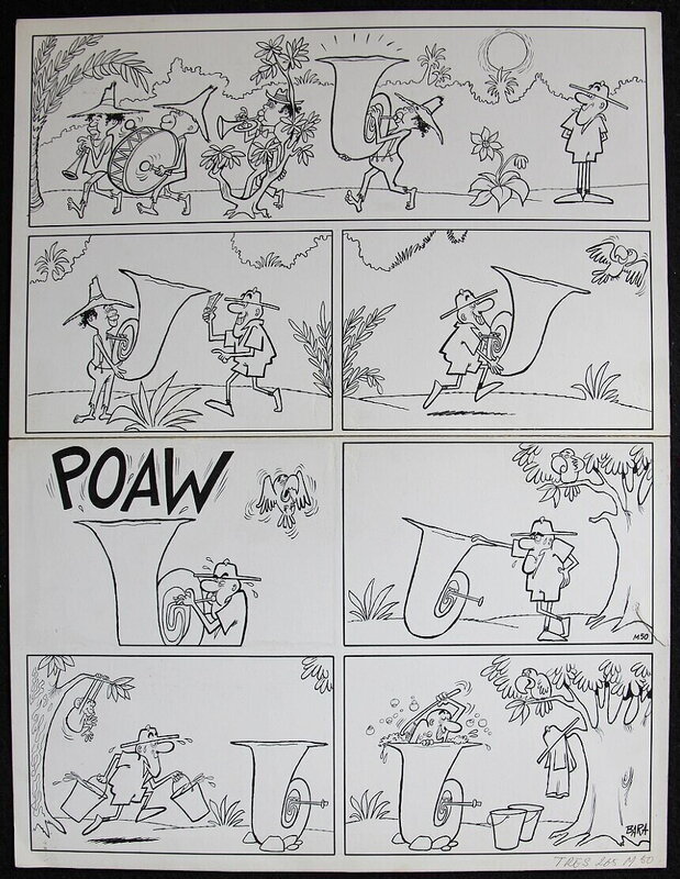 Guy Bara, Max l'Explorateur dans Tintin - Planche originale