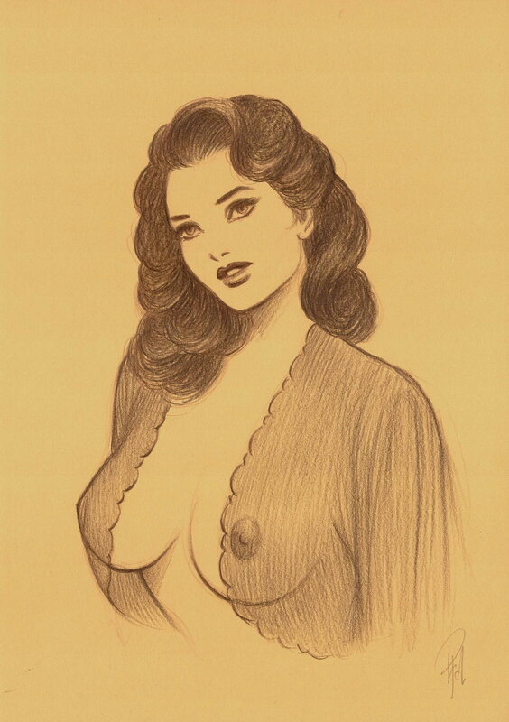 En vente - Laurent Paturaud, Illustration de Charme - Illustration originale