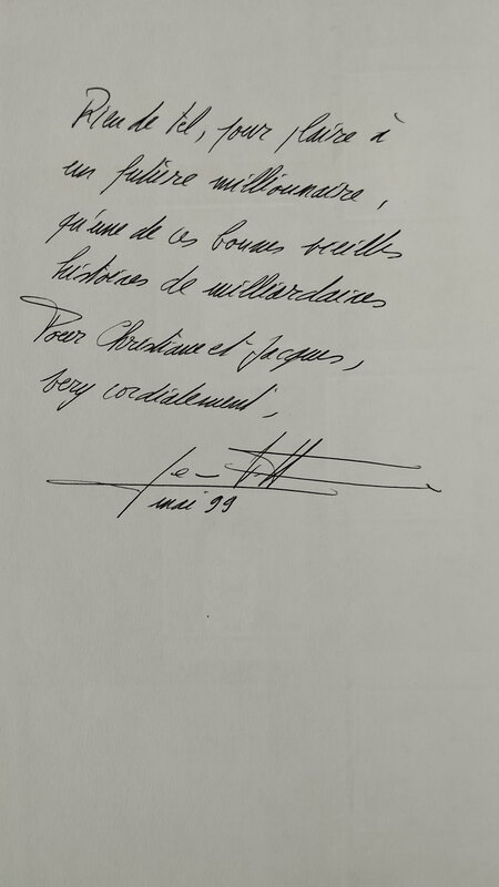 Jean Van Hamme, Dedicace sur Largo Winch - Dédicace