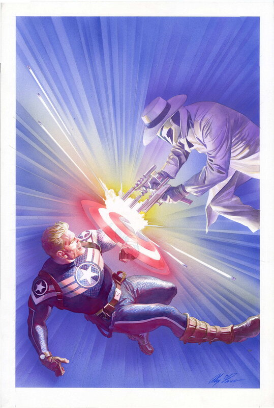 En vente - Alex Ross, Captain AMERICA – Couverture originale pour issue 18 - Couverture originale