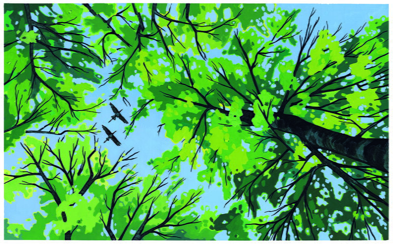 En vente - Morgane de Cadier, Premier jour - Double page n°1 - Illustration originale