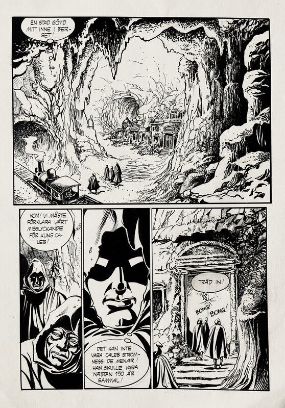 César Spadari, Lee Falk, Le Fantôme du Bengale : Ghost Express “ The cavern”. - Planche originale