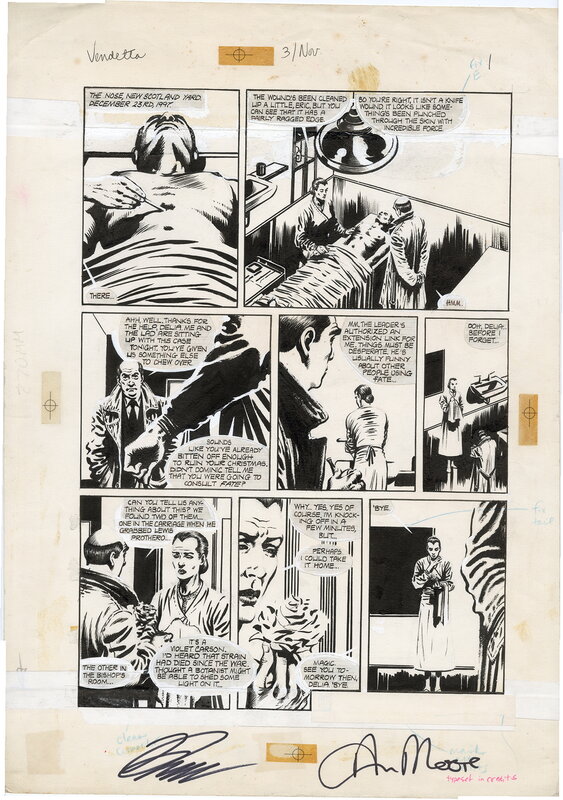 En vente - David Lloyd, Planche originale de V pour Vendetta - volume 3 - Planche originale