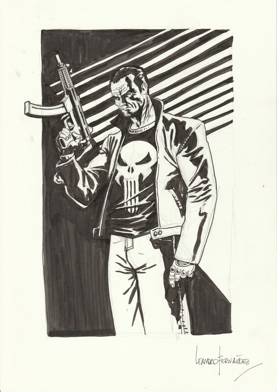 The punisher by Leandro Fernandez - Original Illustration