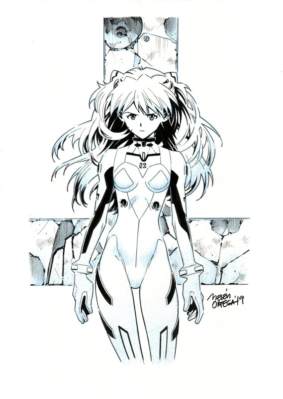 Asuka Soryu Langley by Belén Ortega - Original Illustration