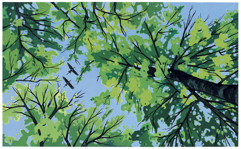 For sale - Morgane de Cadier, Premier jour - Double page n°1 - Original Illustration