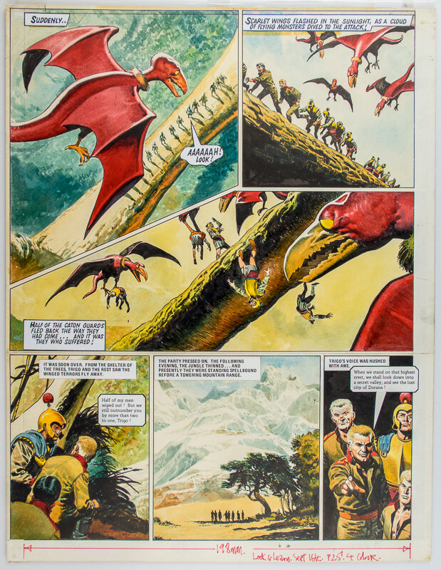 Don Lawrence, The RISE and FALL of the TRIGAN EMPIRE - The Lost City / De verboden stad (Dutch title) - Planche originale