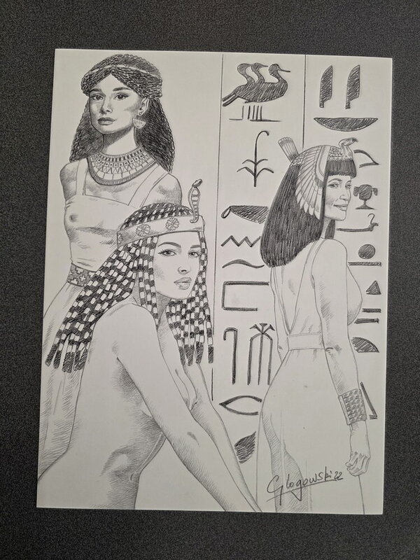 For sale - Les filles d'Isis by Philippe Glogowski - Original Illustration