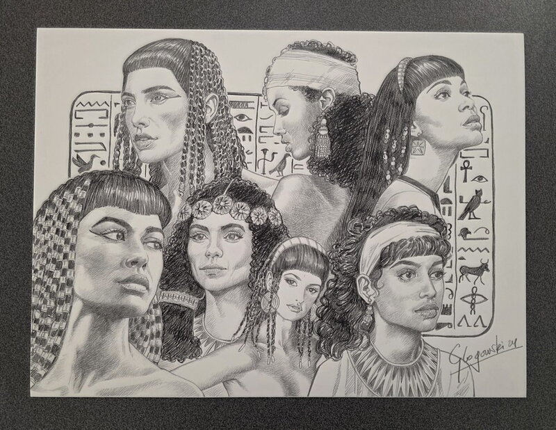 For sale - Les filles d'Isis by Philippe Glogowski - Original Illustration