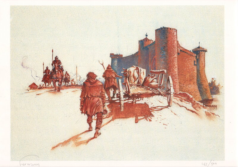 Hermann, Les tours de Bois-Maury / De Torens van Schemerwoude - Original Illustration