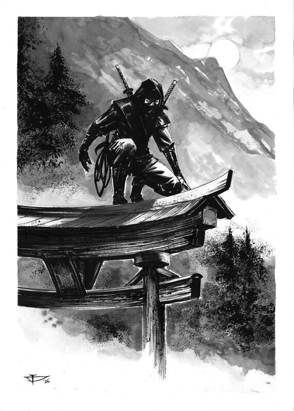 For sale - Dragan Paunovic, Japon Médiéval - Illustration 02 - Original Illustration