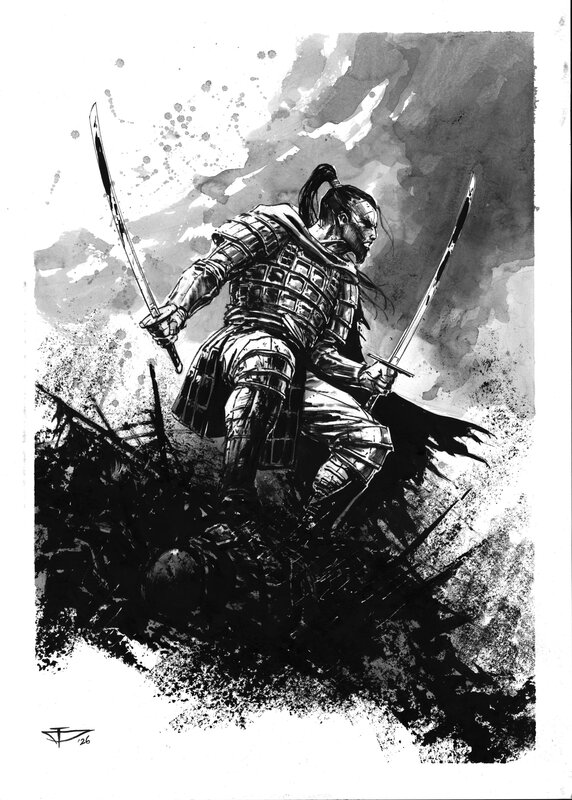 For sale - Dragan Paunovic, Japon Médiéval - Illustration 10 - Original Illustration