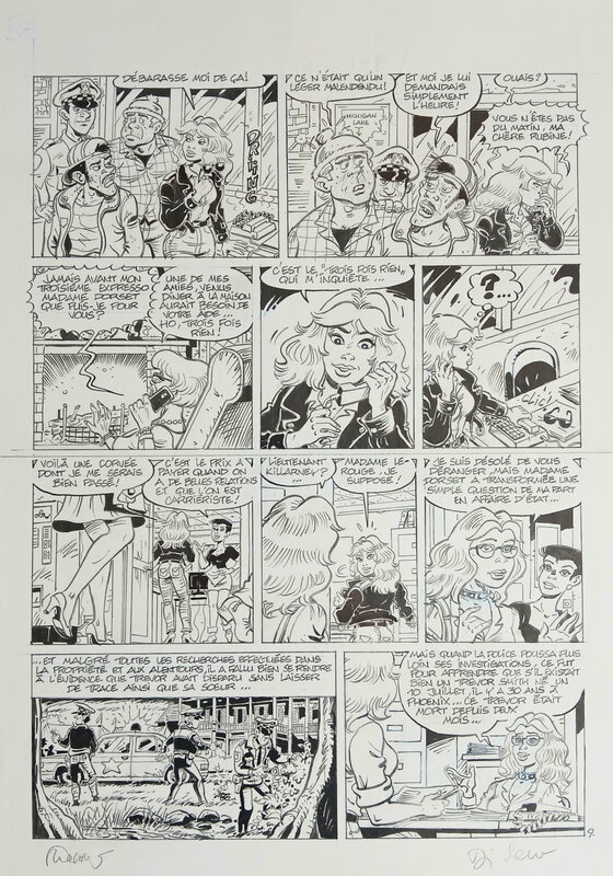 Bruno Di Sano, François Walthéry, Mythic, Rubine - Tome 14 : Serial lover - page 9 - Bruno Di Sano - François Walthéry - Planche originale