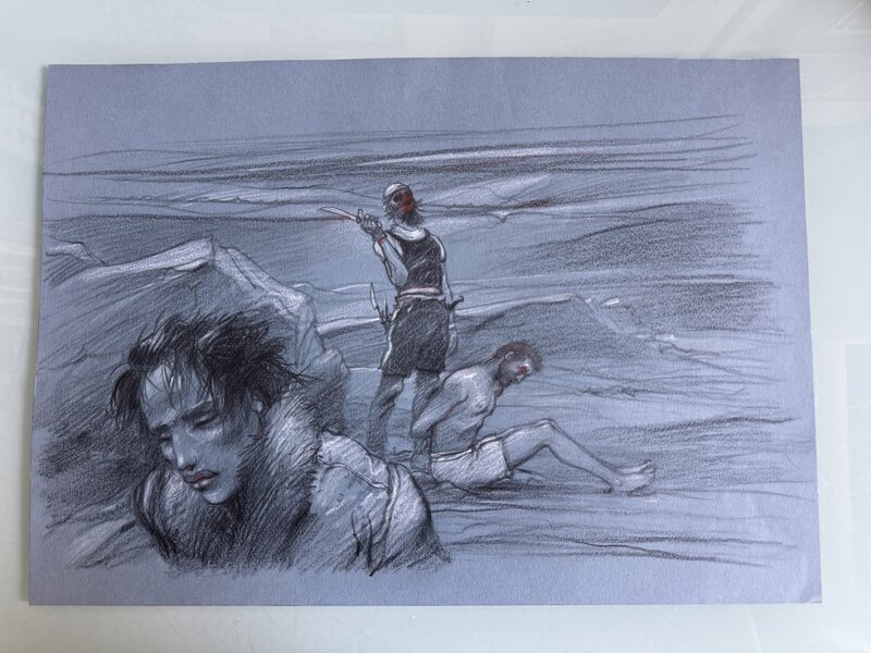 En vente - Bilal DECONSTRUK SUPERBE DESSIN ORIGINAL PASTEL - Illustration originale