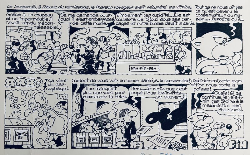 Poirier, Supermatou, L’énigme de la momie, planche n°5 de fin, PifGadget#545, 1979. - Comic Strip