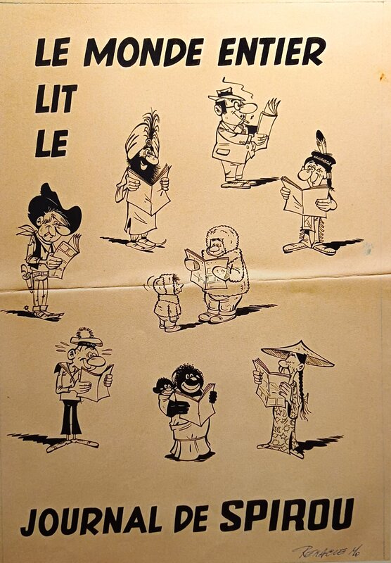 Marcel Remacle, Publicité pour le journal Spirou - Planche originale
