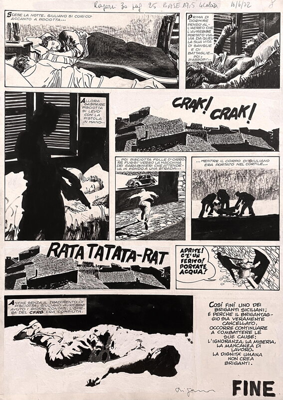 En vente - Aldo Di Gennaro - Il bandito Giuliano - Planche originale