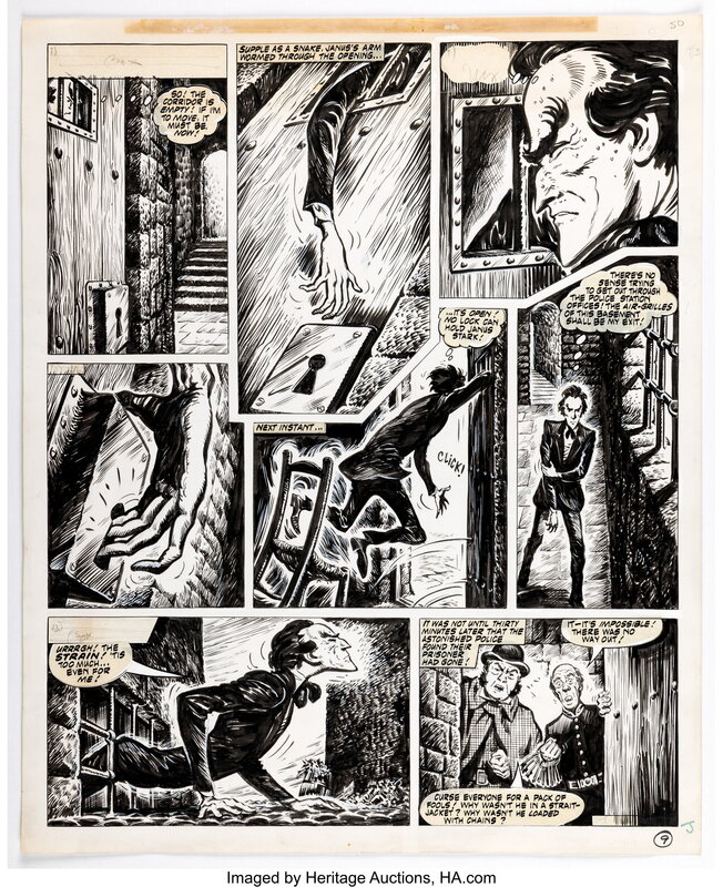 Alfonda Font Valiant and Smash! #10 Janus Stark Story Page Original Art (IPC, 1971) - Planche originale