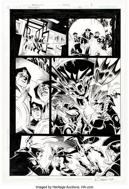 Chris Marrinan and Margeaux (Andrew) Pepoy Batman #642 Story Page 8 Original Art (DC, 2005) - Planche originale