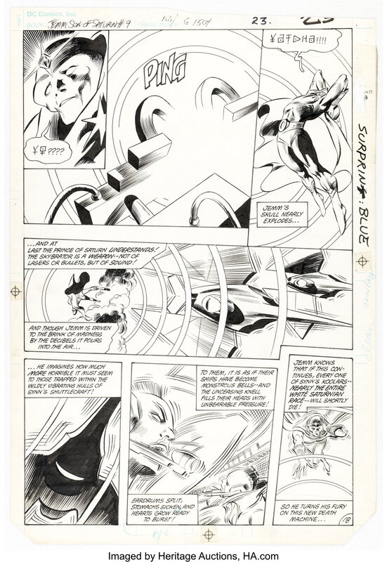 Gene Colan and Bob McLeod Jemm, Son of Saturn #9 Story Page 18 Original Art (DC, 1985) - Planche originale