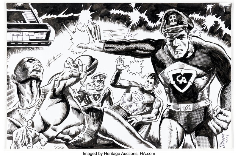 Ken Landgraf - Captain Action Illustration Original Art (2023) - Planche originale