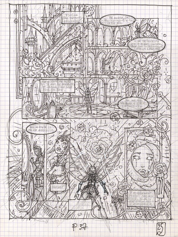 Olivier Ledroit, Wika - Planche 37 du storyboard - Planche originale