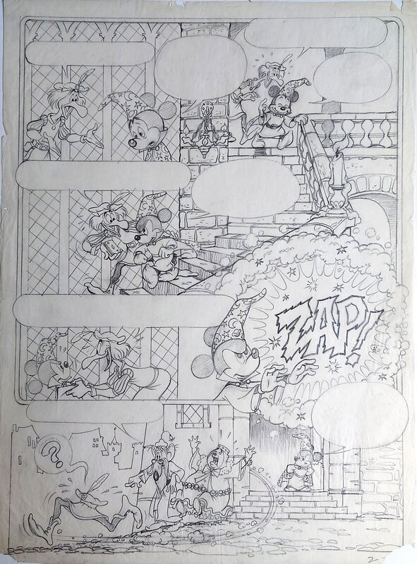 Mickey Wizard Page par ? ? - Planche originale