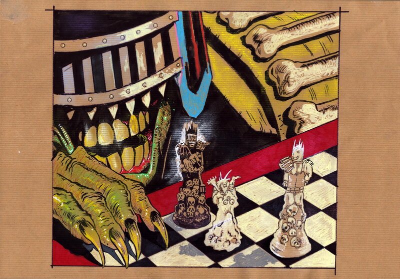Judge DEATH : Chess par Stewart Kenneth Moore - Planche originale