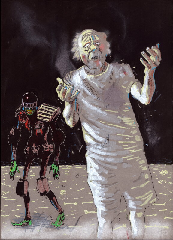 Stewart Kenneth Moore, Judge DEATH :  The Dance Macabre panel 2 - Planche originale
