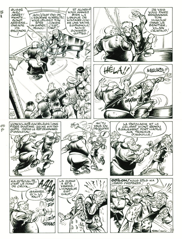 En vente - Odilon Verjus par Laurent Verron - Planche originale