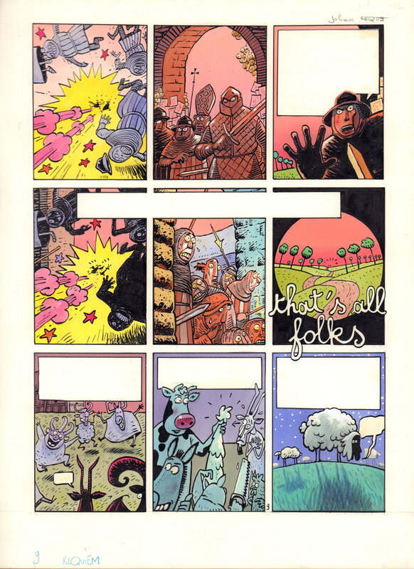 For sale - Johan De Moor, Lait Entier Requiem Pour Une Vache pl.9 - Comic Strip