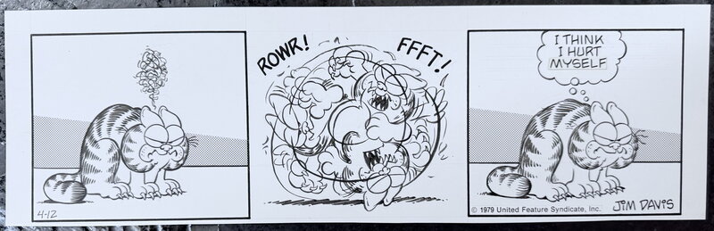 En vente - Jim Davis - Garfield - Daily - 12.04.1979 - Planche originale