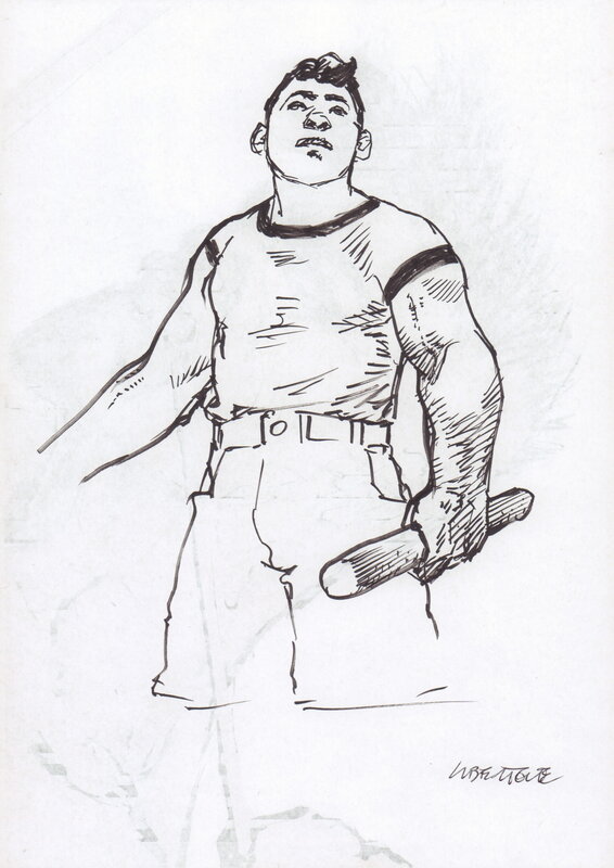 For sale - L'homme Au Bâton by Liberatore - Original Illustration