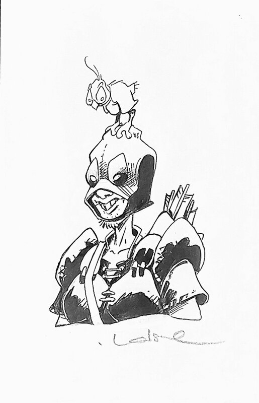 L'Inconnu par Régis Loisel - Illustration originale
