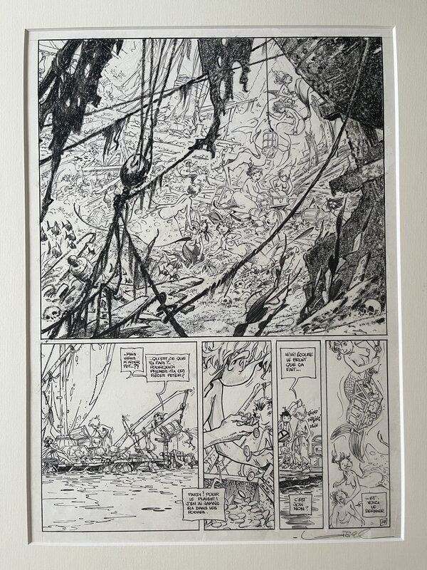Peter pan tempête planche 27 -  les sirènes par régis loisel - Planche originale