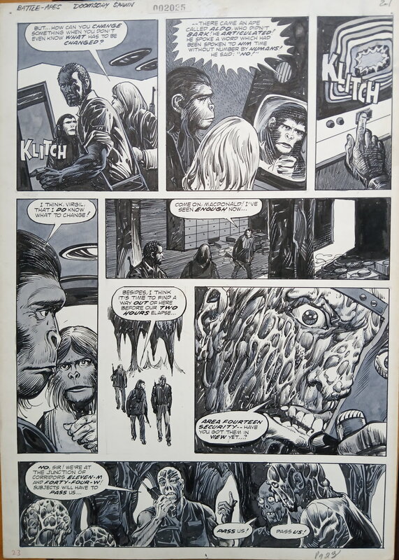 Alfredo Alcalá, La planète des singes, planche originale - Comic Strip