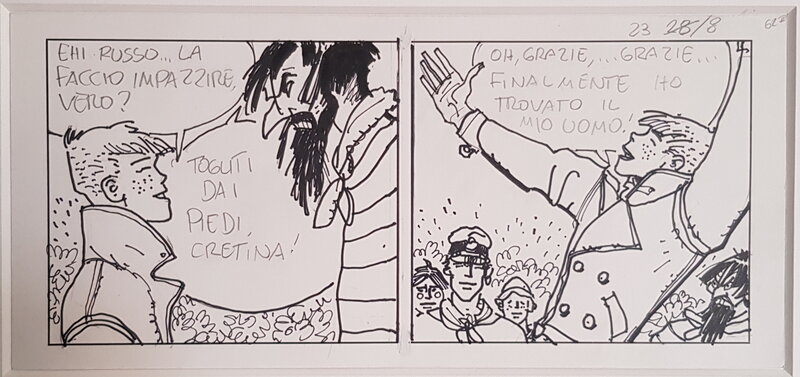 Hugo Pratt, Corto Maltese - Mu - Planche originale - Planche originale
