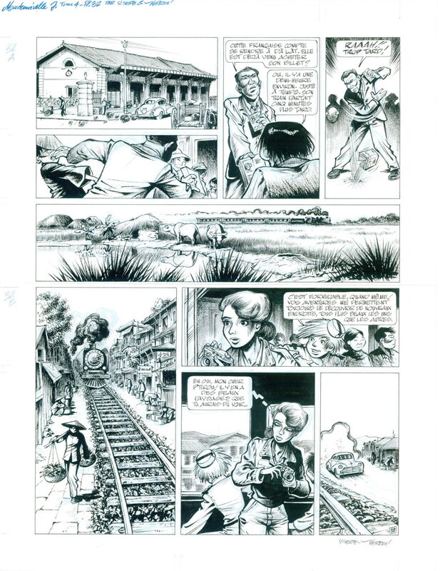 En vente - Mademoiselle J par Laurent Verron - Planche originale