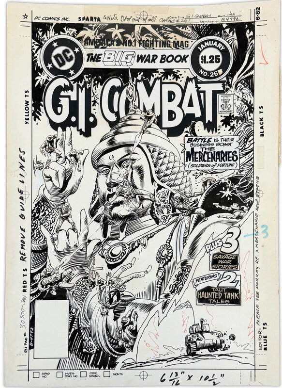 Joe Kubert, G.i. Combat - T261 Couverture - Couverture originale