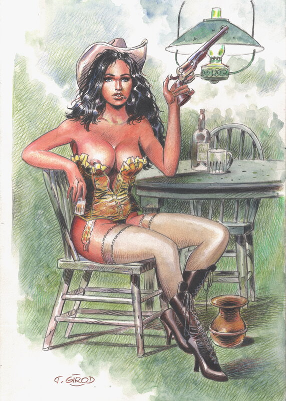 Rosita's Gun by Thierry Girod - Original Illustration