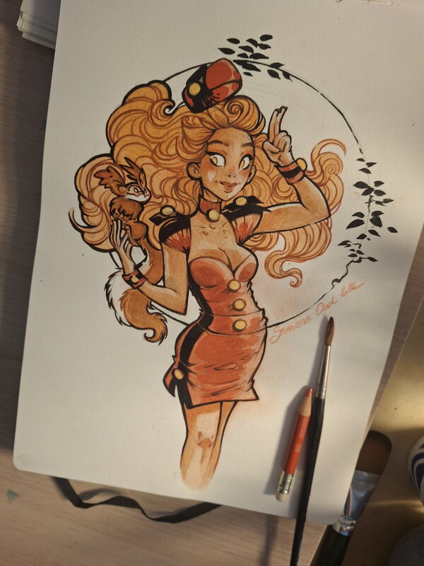 For sale - Spirouette by Ood Serrière - Original Illustration