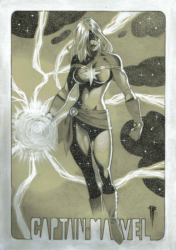 For sale - Miss Marvel by Philippe Bringel - Original Illustration