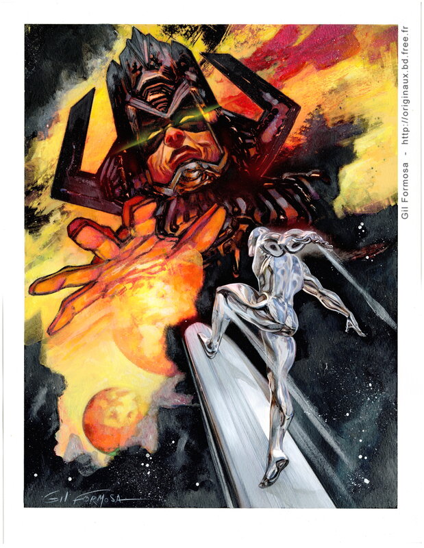 Gil Formosa, Jack Kirby, John Buscema, Stan Lee, Silver SURFER vs GALACTUS - Original Illustration