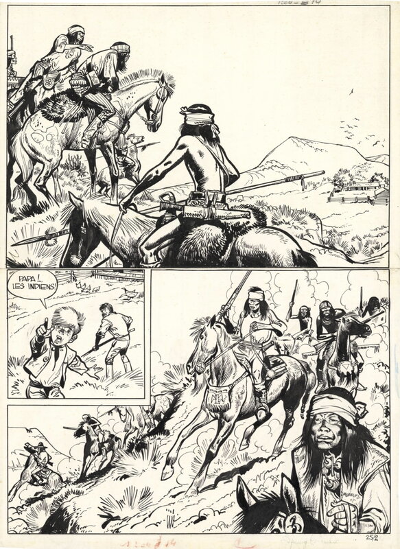 Jijé et Jean Giraud, Jerry spring Route Coronado - Planche originale